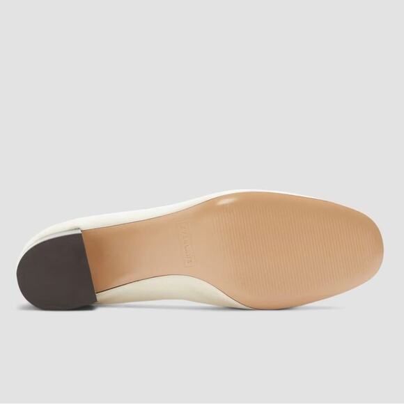 EVERLANE The Day Heel White Bone Stacked Shoes Slip On Italian Leather 8.5 NEW - Picture 8 of 14